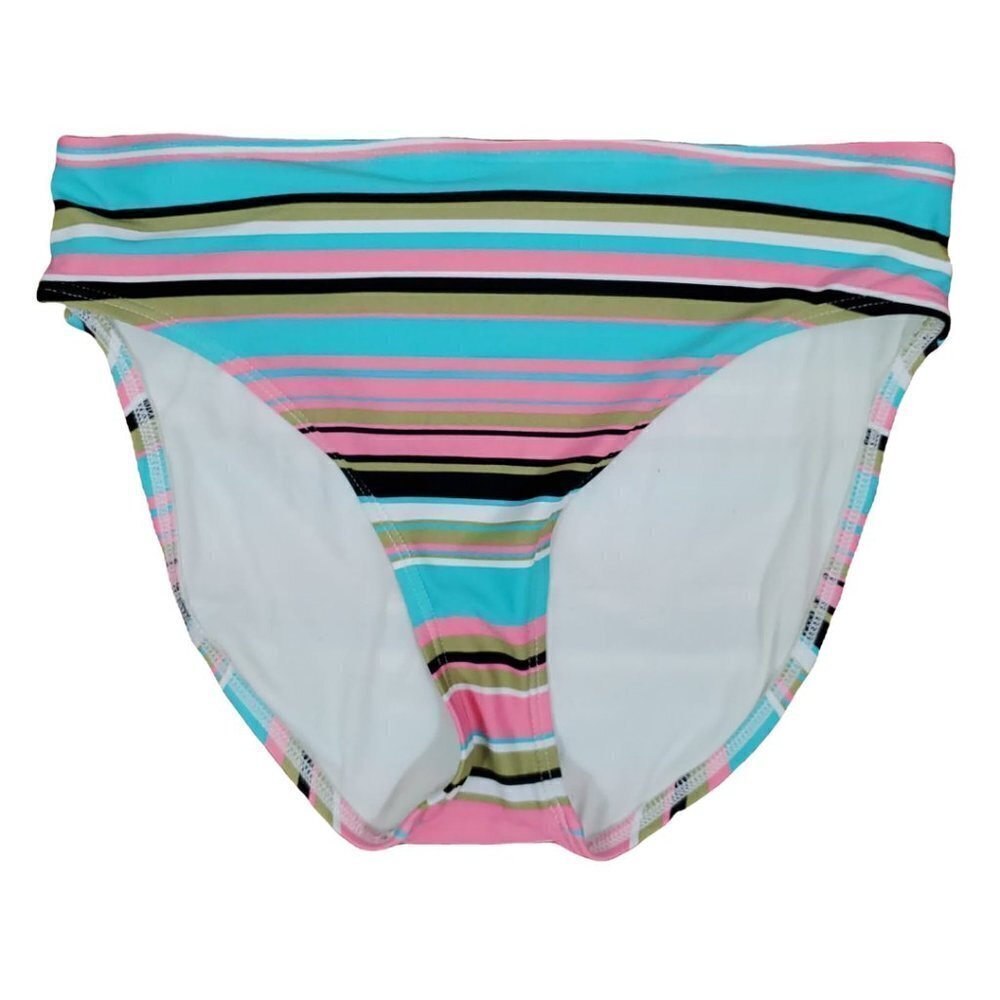 🚨Apostrophe High Waist Stripe Bikini Bottoms